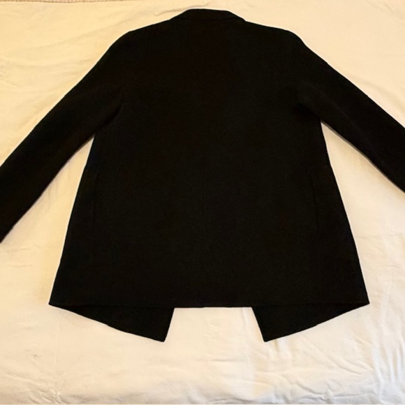 Theory Sileena New Divide Black Wool/Cashmere Blend Coat Size Small - Picture 4 of 12